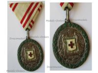 Austria Hungary WW1 Red Cross Silver Merit Medal 1864 1914 with War Decoration