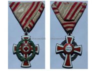 Austria Hungary WWI Red Cross Decoration 2nd Class 1864 1914 with Laurel War Decoration