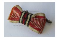 Austria Hungary WWI Ribbon Lapel Pin Boutonniere of 3 Medals (Bravery Tapferkeit Fortitudini Medal, Karl's Cross of the Troops, Hindenburg Cross)