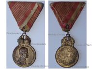 Austria Hungary WWI Signum Laudis Military Merit Medal with Crown Bronze Class Kaiser Karl 1917 1918 
