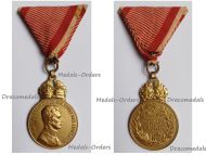 Austria Hungary WWI Signum Laudis Military Merit Medal with Crown Bronze Class Kaiser Karl 1917 1918 