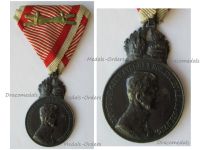 Austria Hungary WWI Signum Laudis Military Merit Medal with Crown & Swords Silver Class Kaiser Karl 1917 1918 