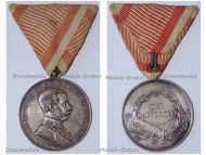 Austria Hungary WWI Large Silver Tapferkeit Bravery Medal 1st Class Kaiser Franz Joseph 1914 1916 by Leisek Marked by the Vienna Mint