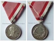 Austria Hungary WWI Small Silver Tapferkeit Bravery Medal 2nd Class Kaiser Franz Joseph 1914 1916 Unsigned