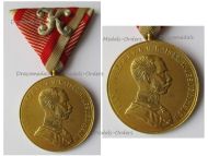 Austria Hungary WWI Large Gold Tapferkeit Bravery Medal 1st Class Kaiser Franz Joseph 1914 1916 with K Device for Officers