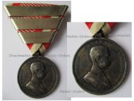 Austria Hungary WWI Small Silver Tapferkeit Bravery Medal 2nd Class with Triple Repetition Bar by BSW Kaiser Franz Joseph 1914 1916 by Tautenheyn