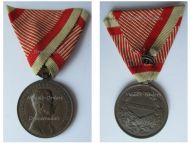 Austria Hungary WWI Bronze Fortitudini Medal for Bravery 3rd Class Kaiser Karl 1917 1918 by Kautsch