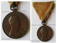 Austria Hungary WWI Bronze Fortitudini Medal for Bravery 3rd Class Kaiser Karl 1917 1918 by Kautsch