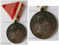 Austria Hungary WWI Large Silver Tapferkeit Bravery Medal 1st Class Kaiser Franz Joseph 1914 1916 by Leisek Marked by the Vienna Mint