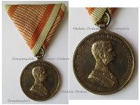 Austria Hungary WWI Small Silver Tapferkeit Bravery Medal 2nd Class Kaiser Franz Joseph 1914 1916 by Tautenheyn Marked by the Vienna Mint