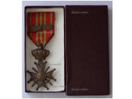 Belgium WWI War Cross with Palms of King Albert Boxed