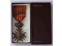 Belgium WWI War Cross with Palms of King Albert Boxed