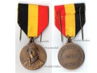 Belgium WWII Medal of the Royal Federation of King Albert's Veterans 1909 1934 for 20 Years Membership in Flemish