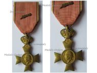Belgium WWI Cross of the Royal Federation of King Albert's Veterans 1909 1934 with Bronze Palms