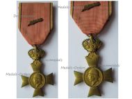 Belgium WWI Cross of the Royal Federation of King Albert's Veterans 1909 1934 with Bronze Palm