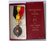 Belgium Habilete Moralite Labor Merit Medal 1st Class Bilingual 1958 Boxed by DeGreef