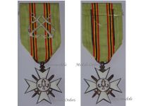 Belgium WWI Maritime Decoration Silver Cross 2nd Class with Crossed Anchors