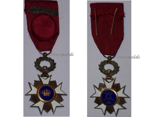 Belgium WWI Order of the Crown Officer's Star with King Albert's Silver Palms