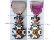 Belgium Order of Leopold I Knight's Cross Military Division Bilingual 1952