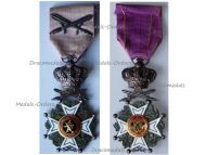 Belgium WWII Order of Leopold I Knight's Cross Military Division with Crossed Swords 1952 Bilingual