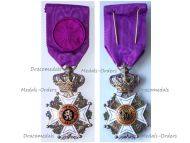 Belgium Order of Leopold I Officer's Cross Civil Division Bilingual 1952