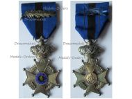 Belgium WWII Order of Leopold II Knight's Cross with King Leopold's III Silver Palms