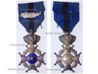 Belgium WWII Order of Leopold II Knight's Cross with King Leopold's III Silver Palms Maker Marked