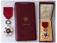 Belgium WWII Order of the Crown Knight's Star by Degreef Boxed