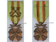 Belgium WWI Maritime Decoration Bronze Medal 3rd Class with Crossed Anchors