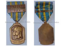 Belgium WWII African War Medal 1940 1945 with Clasps Nigerie & Moyen Orient by Dupagne
