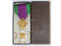 Belgium WWII Cross of the Royal Federation of the Veterans of King Leopold III Boxed by Galere