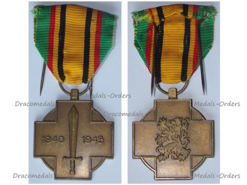 Belgium WWII Military Combatant's Cross 1940 1945