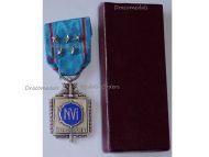 Belgium WWII Medal of the Belgian National Federation of the Mutilated Military & War Wounded Veterans Silver 2nd Class with 5 Silver Stars Boxed Boxed by Galere