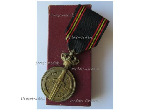 Belgium WWII Prisoner of War Medal Boxed by Van Hove-Baugniet 