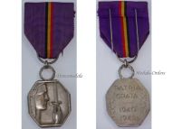 Belgium WWII Country's Gratitude Silver Medal 1940 1945 for War Time Bravery in the Humanitarian Field by Demanet