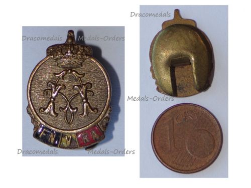 Belgium WWI Lapel Pin Royal Federation of the Veterans of King Albert I Badge 