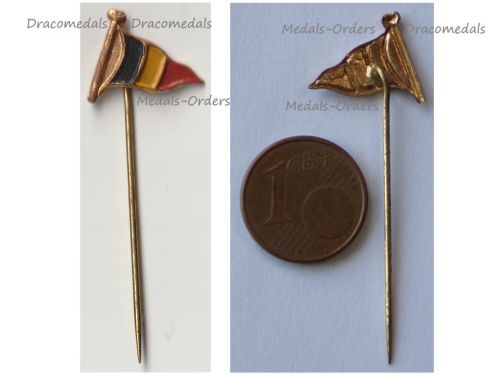 Belgium WWI Belgian Flag Patriotic Stickpin Badge