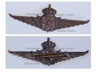Belgium WWII Belgian Air Force Wings Cap Badge for NCOs 1945