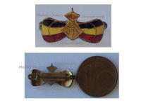 Belgium WWII Belgian Flag Ladies Bow Patriotic Badge with the Royal Cipher of King Leopold III 