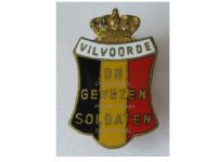 Belgium WWI Lapel Pin Vilvoorde Veteran Badge 1914 1918 by Degreef