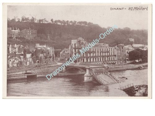 Belgium WWI Postcard Dinant, Bridge in Ruins