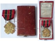 Belgium WWI Civil Decoration for Bravery Devotion and Philanthropy Gold Medal Boxed by Hart