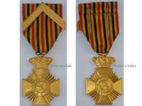 Belgium WWI Military Decoration for Loyal Service with Chevron 1st Class (15 Years) for NCOs King Albert 1909 1934