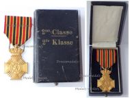 Belgium WWI Military Decoration for Loyal Service 2nd Class (10 Years) for NCOs King Albert 1909 1934 Boxed