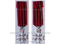 Belgium WWI Silver Civil Cross of Long Service in State Administration 2nd Class MINI