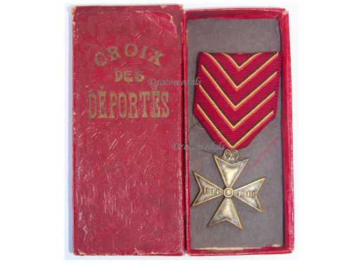 Belgium WWI Cross of the Deportees 1914 1918 Boxed  by Fonson