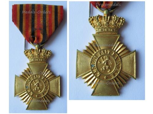 Belgium WWI Military Decoration for Loyal Service 2nd Class (10 Years) for NCOs King Albert 1909 1934