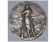 Belgium WWI Yser Battle Silver Commemorative Plaque 1914 1918 for Fire Card Recipients Named by Canneel