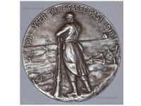 Belgium WWI Yser Battle Silver Commemorative Plaque 1914 1918 for Fire Card Recipients Named by Canneel