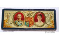 Britain King George V & Queen Mary Coronation 1911 Commemorative Chocolate Tin by Rowntree